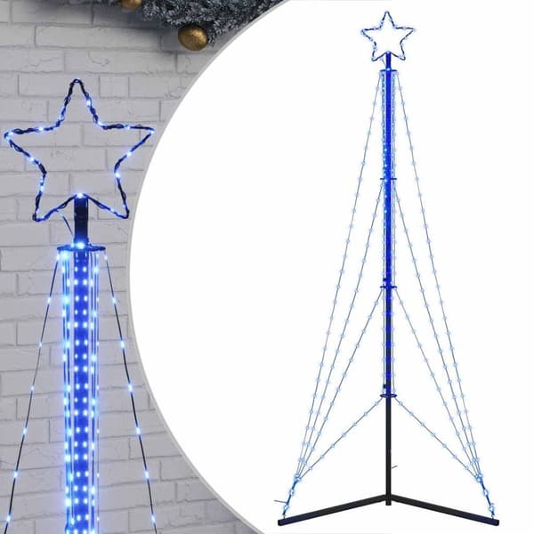 vidaXL LED julgran 483 LEDs blå 240 cm