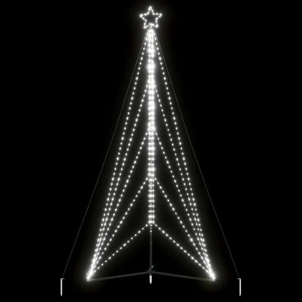 vidaXL LED joulukuusi 615 kylmän valkoista LED-valoa 404,5 cm