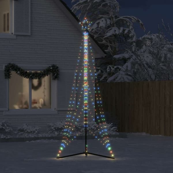 vidaXL LED julgran 525 LEDs flerfärgad 302 cm