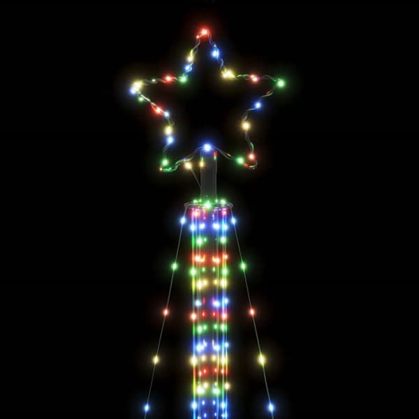 vidaXL LED julgran 525 LEDs flerfärgad 302 cm