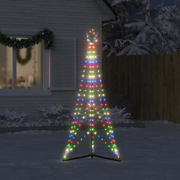 vidaXL LED julgran 363 LEDs flerfärgad 182 cm