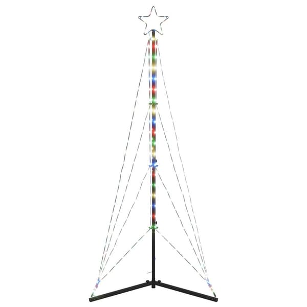 vidaXL LED julgran 363 LEDs flerfärgad 182 cm