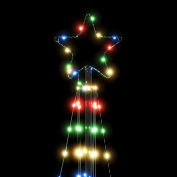 vidaXL LED julgran 363 LEDs flerfärgad 182 cm