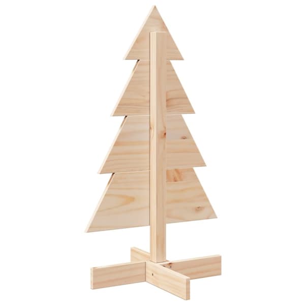 vidaXL dekorativt juletræ 80 cm massivt fyrretræ