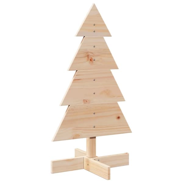 vidaXL dekorativt juletræ 80 cm massivt fyrretræ