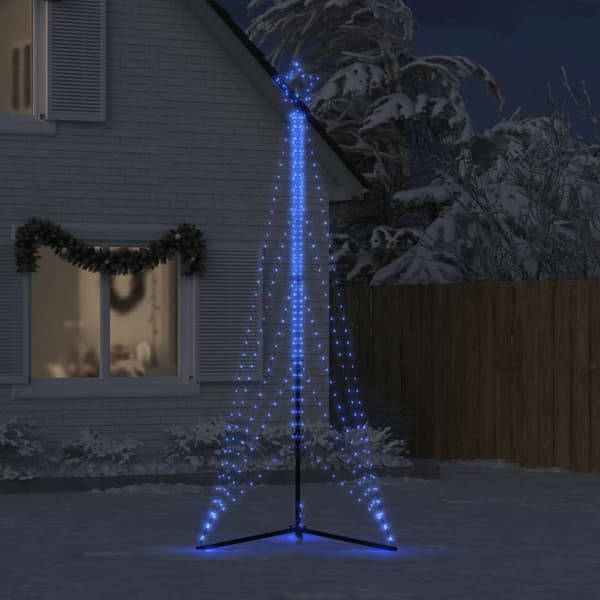 vidaXL LED Juletre 525 LEDs Blå 302 cm