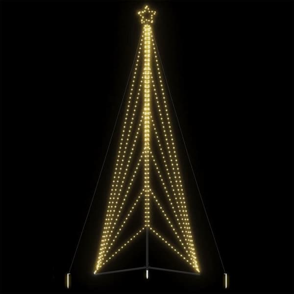 vidaXL LED julgran 861 LEDs varmvit 478 cm