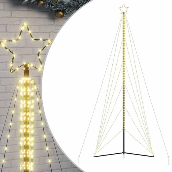 vidaXL LED julgran 861 LEDs varmvit 478 cm