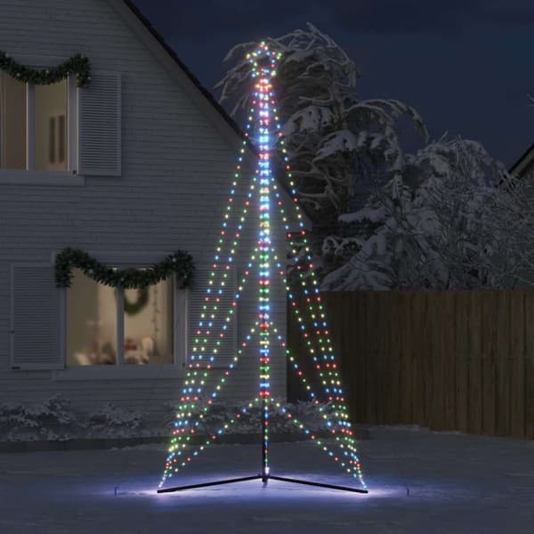 vidaXL LED-juletræ 615 LED'er 404,5 cm farverigt lys