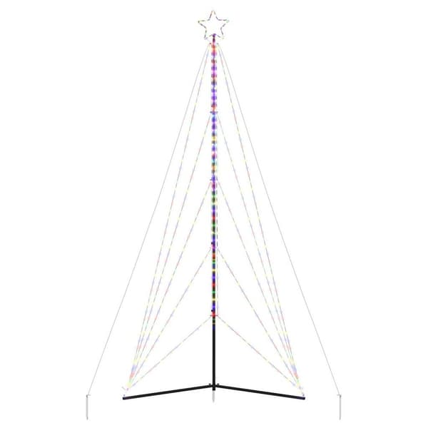 vidaXL LED-juletræ 615 LED'er 404,5 cm farverigt lys