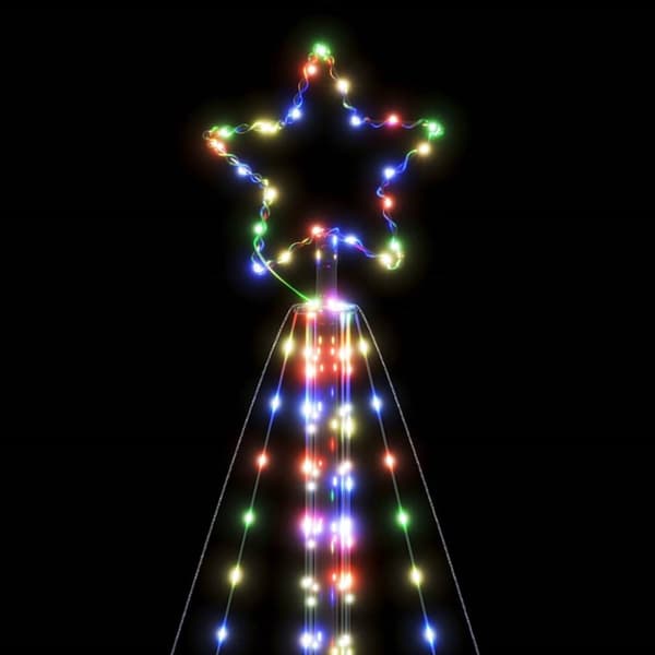 vidaXL LED-juletræ 615 LED'er 404,5 cm farverigt lys