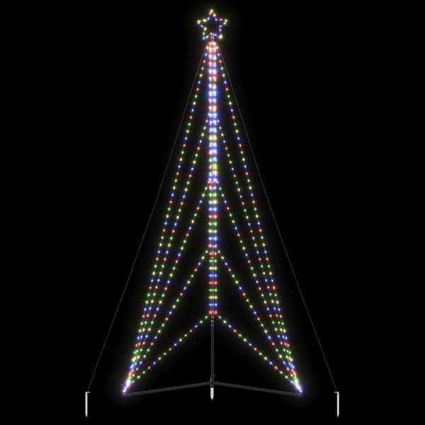 vidaXL LED-juletræ 615 LED'er 404,5 cm farverigt lys