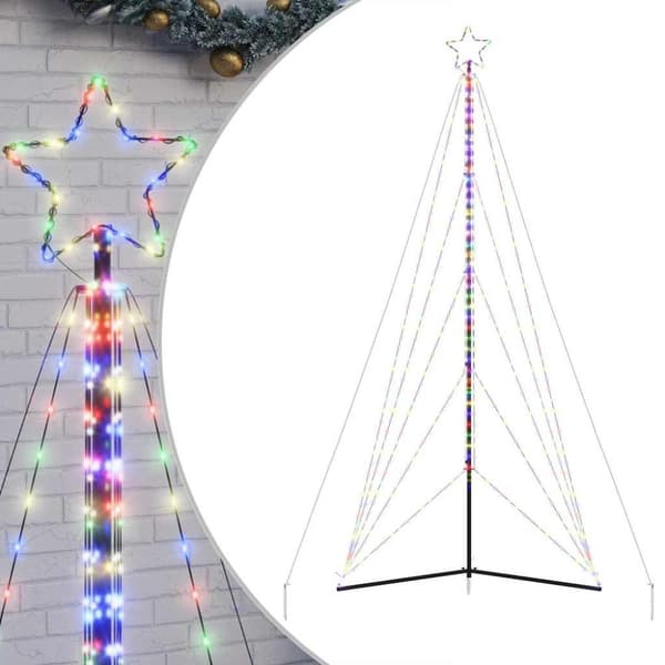 vidaXL LED-juletræ 615 LED'er 404,5 cm farverigt lys