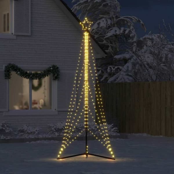 vidaXL LED joulukuusi 525 lämpimän valkoista LED-valoa 302 cm