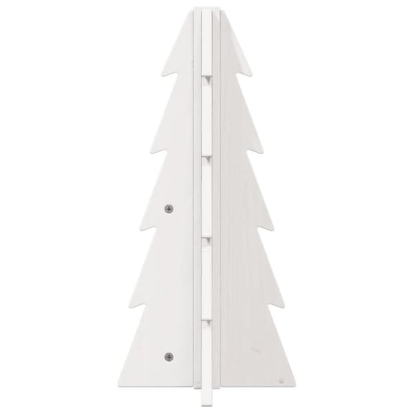 vidaXL Puinen koristejoulukuusi valkoinen 49 cm täysi mänty