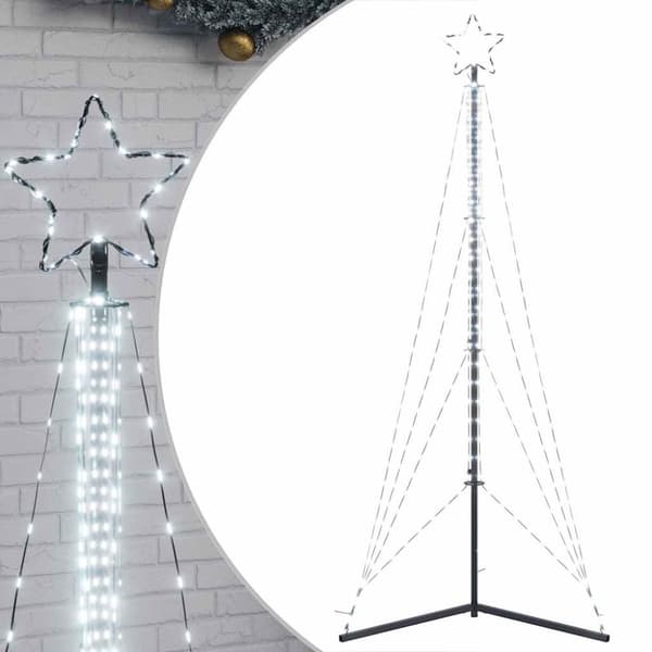 vidaXL LED julgran 483 LED kallvit 240 cm