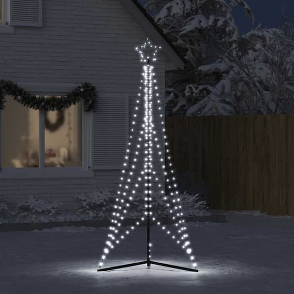 vidaXL LED julgran 483 LED kallvit 240 cm