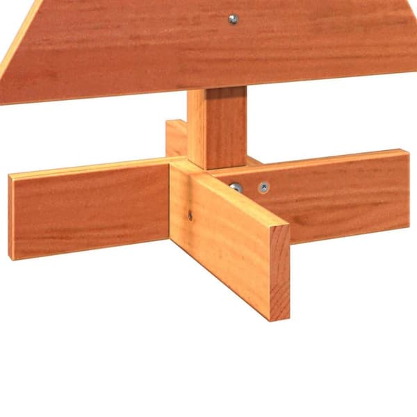vidaXL Juletre av tre til pynt voksbrun 60 cm heltre furu