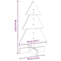 Miniatyrbilde 9 av 9: vidaXL Juletre av tre til pynt voksbrun 60 cm heltre furu