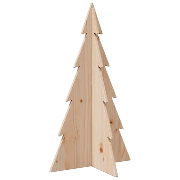 vidaXL Juletre av tre til pynt 80 cm heltre furu