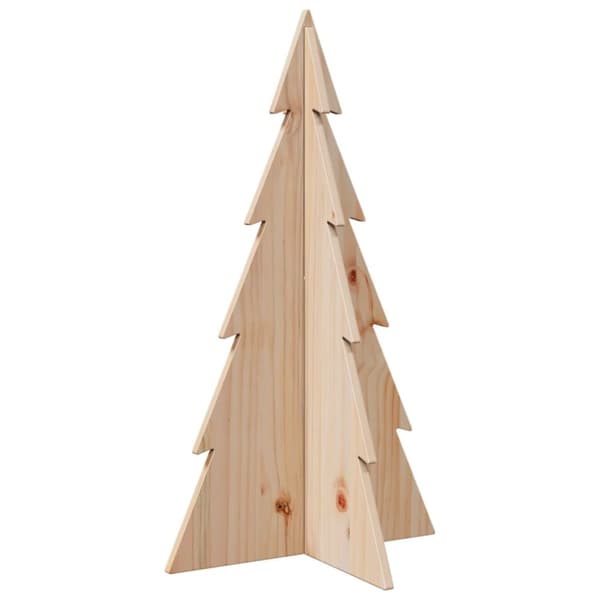 vidaXL Juletre av tre til pynt 80 cm heltre furu