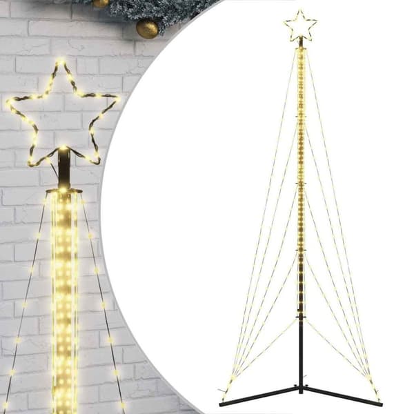 vidaXL LED Juletre 525 LEDs Varm Hvit 302 cm