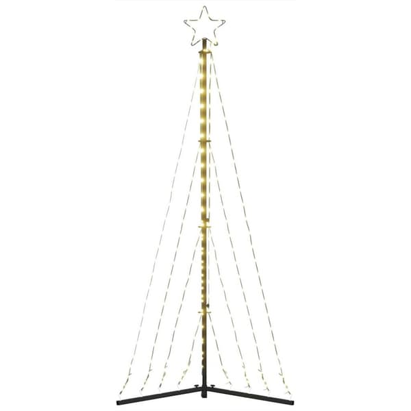 vidaXL LED joulukuusi 339 lämpimän valkoista LED-valoa 182 cm