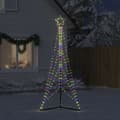Miniatyrbillede 4 af 11: vidaXL LED-juletræ 483 LED'er 240 cm farverigt lys