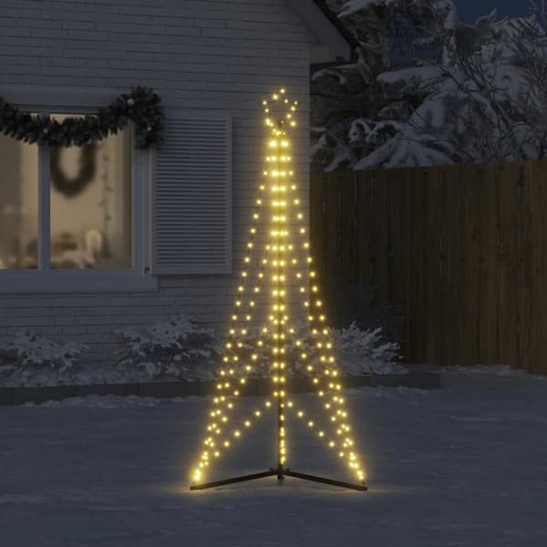 vidaXL LED-juletræ 363 LED'er 182 cm varmt hvidt lys