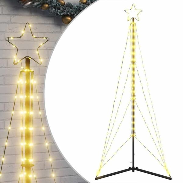 vidaXL LED joulukuusi 363 lämpimän valkoista LED-valoa 182 cm
