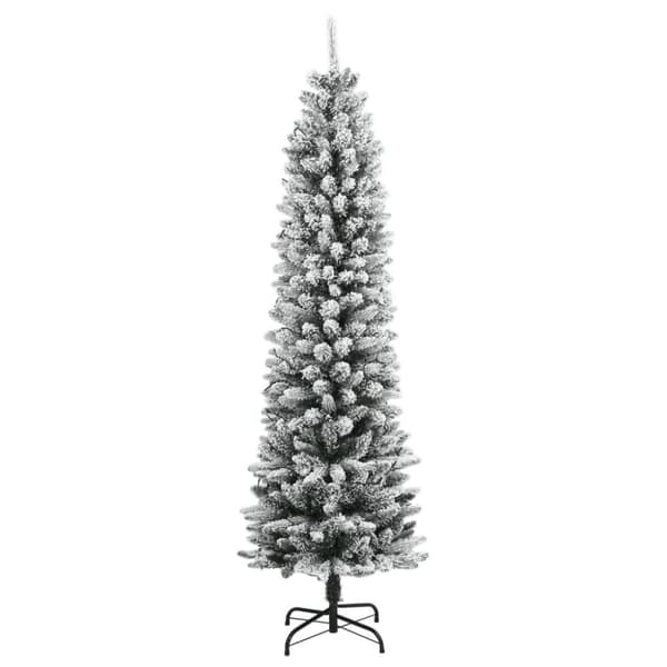 vidaXL Plastgran med 300 LEDs och snö 240 cm