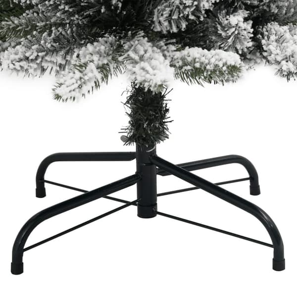 vidaXL Plastgran med 300 LEDs och snö 240 cm
