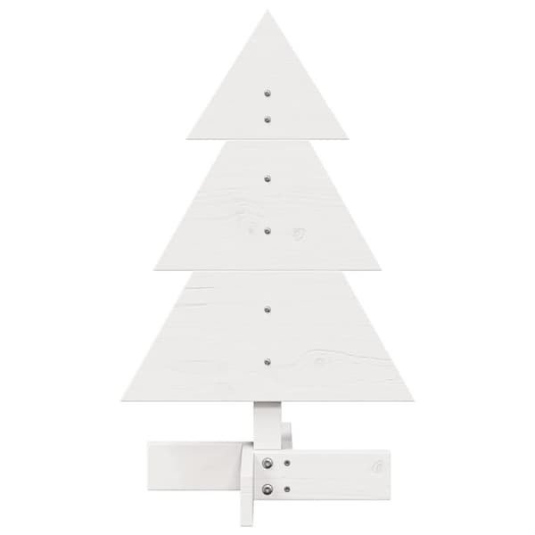 vidaXL Julgran trä vit 60 cm massiv furu