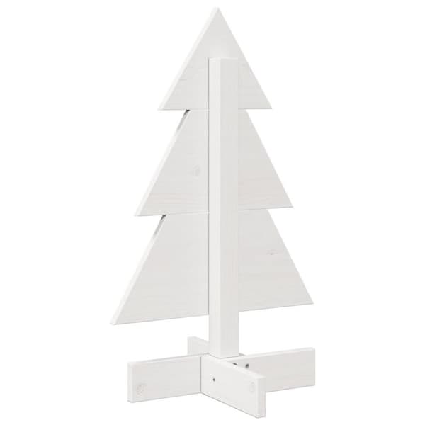 vidaXL Julgran trä vit 60 cm massiv furu