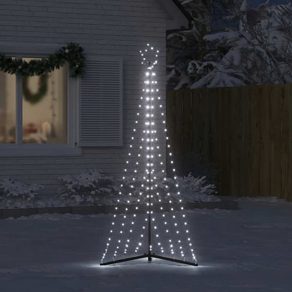 vidaXL LED joulukuusi 339 kylmän valkoista LED-valoa 182 cm