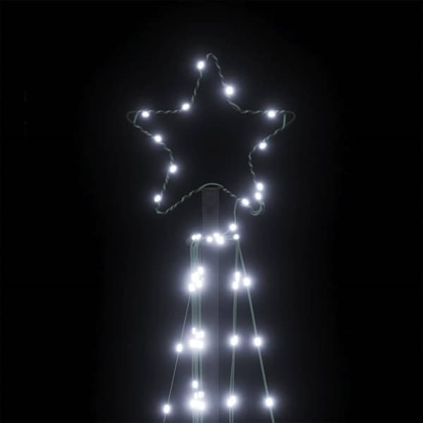 vidaXL LED joulukuusi 339 kylmän valkoista LED-valoa 182 cm