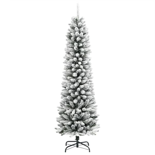 vidaXL Tekojoulukuusi lumihuurteella 180 cm PVC ja PE