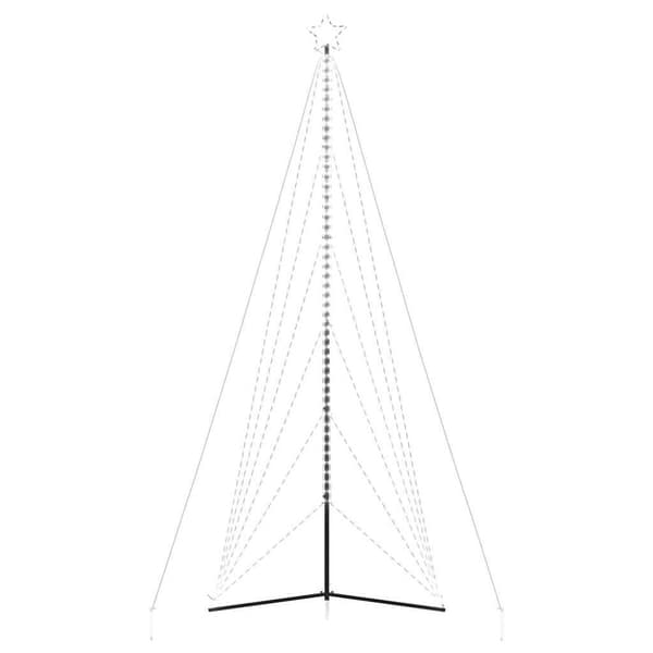 vidaXL LED joulukuusi 861 kylmän valkoista LED-valoa 478 cm