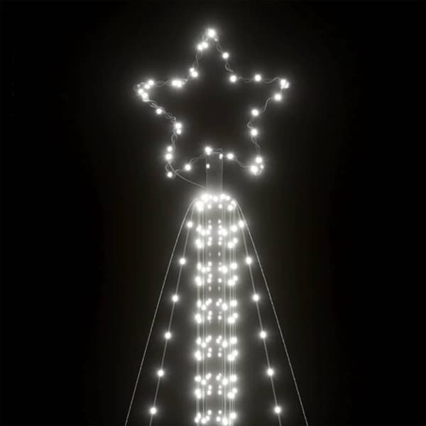 vidaXL LED joulukuusi 861 kylmän valkoista LED-valoa 478 cm