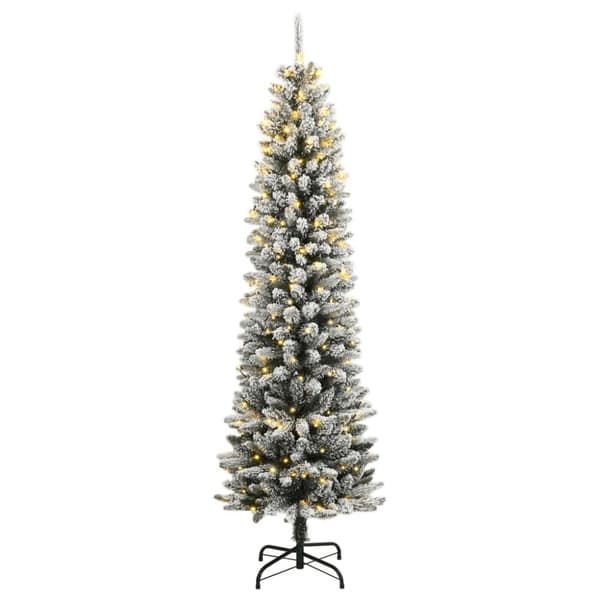 vidaXL Tekojoulukuusi lumihuurteella 300 LED-valoa 210 cm