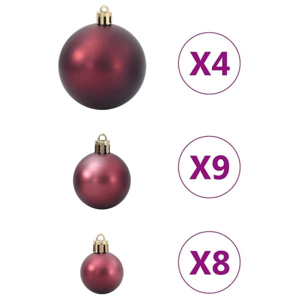 vidaXL Julgranskulor 98 st brun Ø3/4/6 cm