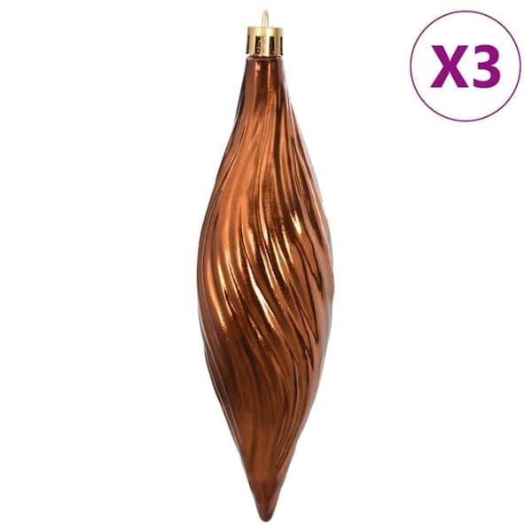 vidaXL Julgranskulor 98 st brun Ø3/4/6 cm