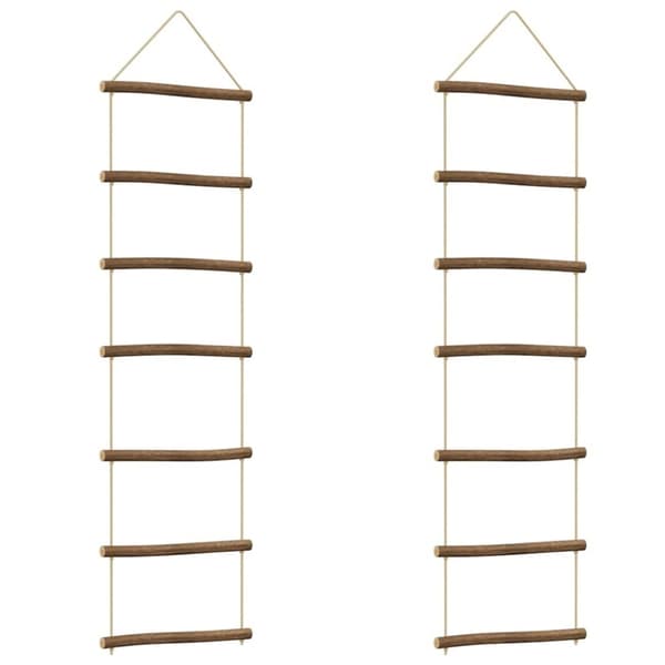 vidaXL vægdekorationer stigeformet 2 stk 30x100 cm naturlig gren