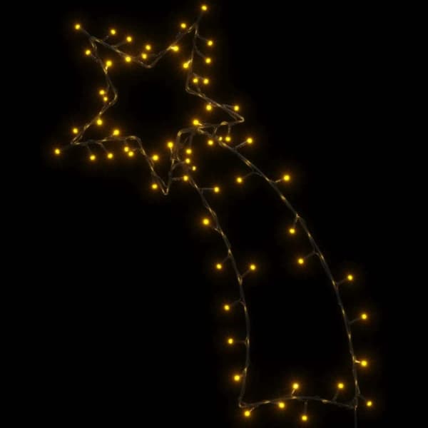 vidaXL Jouluvalot tähdenlento siluetti 80 LEDs lämmin valkoinen