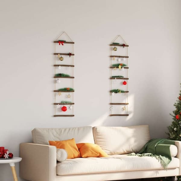 vidaXL Veggdekorasjoner stigeformet 2 stk 30x100 cm Naturlig gren