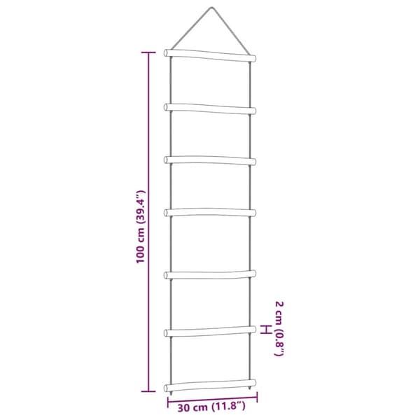 vidaXL Veggdekorasjoner stigeformet 2 stk 30x100 cm Naturlig gren