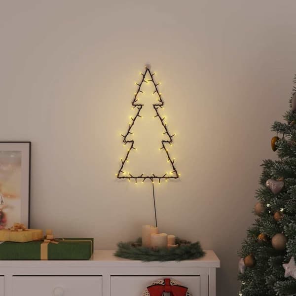 vidaXL Julelys juletræssilhuet 80 LED'er varm hvid