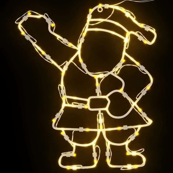 vidaXL Julelys nisse silhuett 2 stk 35 LED varm hvit