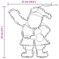 Miniatyrbilde 8 av 8: vidaXL Julelys nisse silhuett 2 stk 35 LED varm hvit