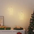Miniatyrbilde 2 av 8: vidaXL Julelys nisse silhuett 2 stk 35 LED varm hvit